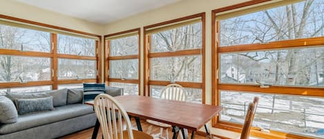 Enjoy natural light in our brightful sunroom