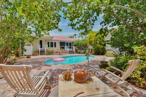 Pool Area Behind Main House And With Entry From Unit Over Garage And Gated Entry From Guest Adjacent From Main House 