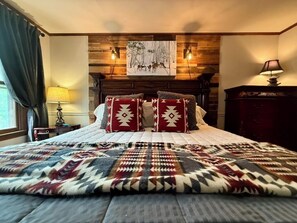 Primary Bedroom with king bed and ensuite bathroom