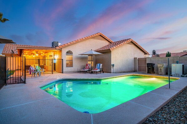 Pool at night
