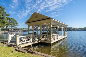 Boat Dock | Boat will stay at the property but is not available. There are spaces to park a boat on either side and along the boardwalk