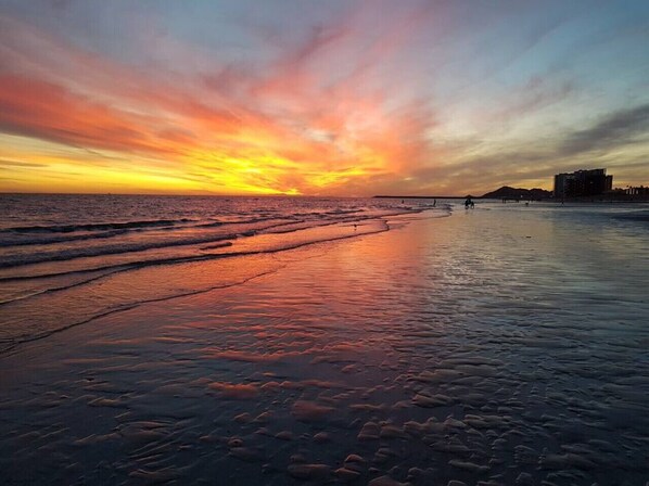 Amazing sunset at the beach