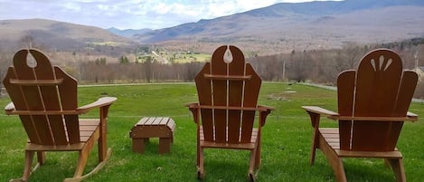 Enjoy the view of Camel's Hump, Mt Ellen and Mt Abraham!