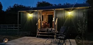 Evening dining under the big skies famous in Norfolk