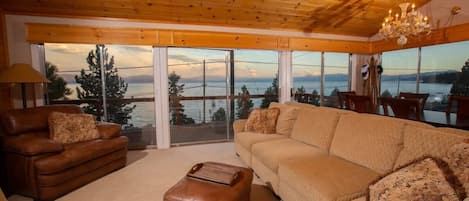 Views from downstairs living room, dining table, and kitchen!