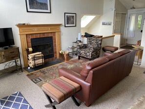 Living room with fireplace