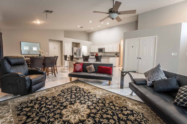 Large open living room