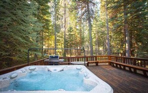 Back Deck and Hot tub