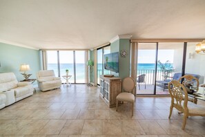 Amazing open floor plan great room is BEACHFRONT!