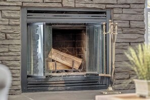 Awesome fire place to relax!