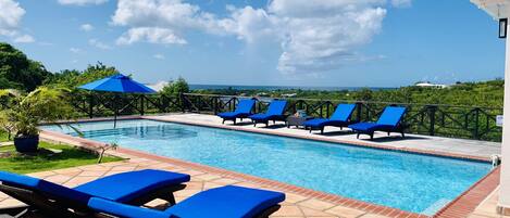 Enjoy the ocean view and luxury accommodations of Beau Soleil villa!