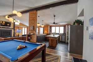 Pool Table & Living Space