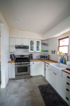 Fully stocked kitchen