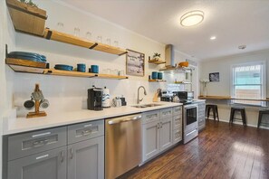 fully stocked kitchen for making meals at home