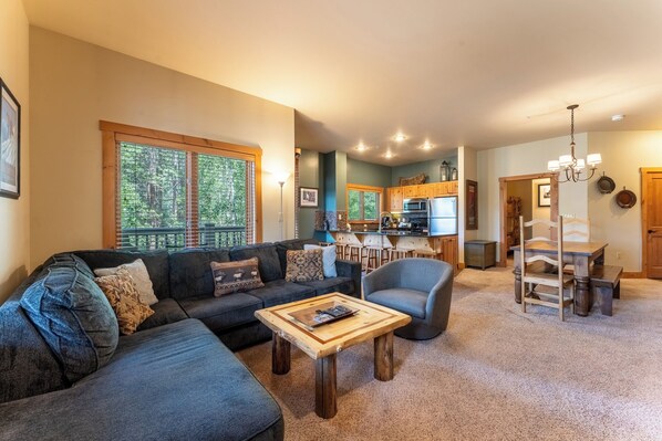 Living room and kitchen