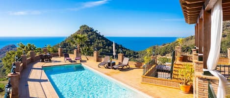 Beautiful villa with private pool and terrace with panoramic sea views