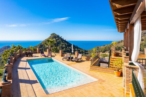 Beautiful villa with private pool and terrace with panoramic sea views