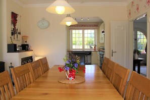 View into kitchen from the dining area