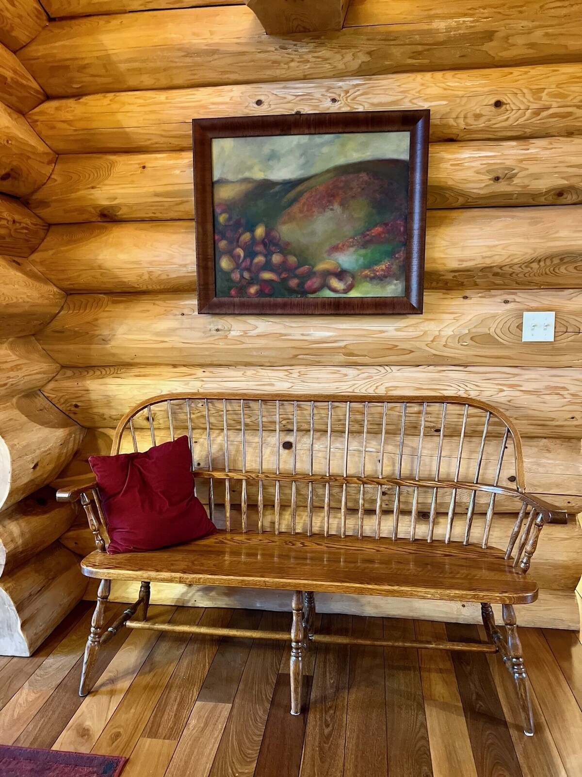 Relaxing log home on a private mountainside in Rappahannock County, Virginia