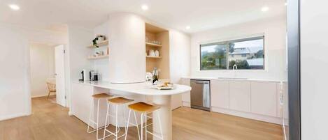 upstairs to the expansive kitchen