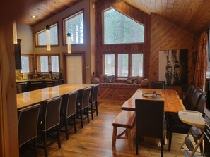 Separate dining area with seating for 10.