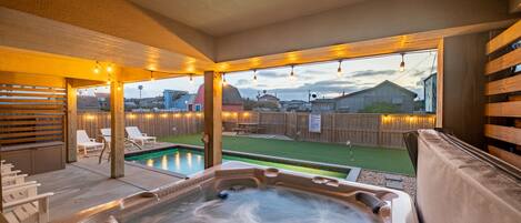 Relax in our inviting hot tub or pool. Putting green for kids of all ages...