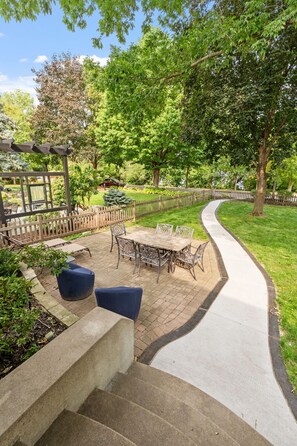 Front yard with lake views