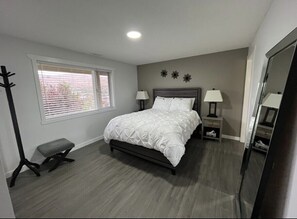 Plenty of light in the private master bedroom 