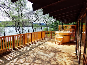 Your private view of this amazing fresh water loch from the deck or hot tub