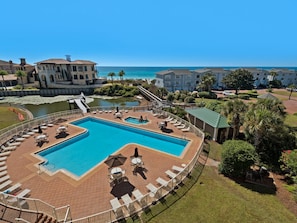 Great View of the Community Pool from your Private Balcony