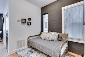 The daybed is an extra sleeping option, or an ultra-comfortable place to curl up with a book
