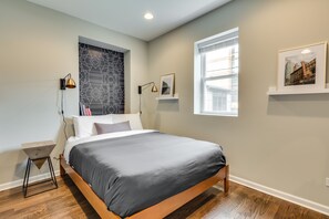 Such a comfortable bed in the upstairs bedroom!