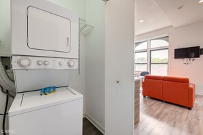 Couch, Furniture, Washer, Dryer, Floor
