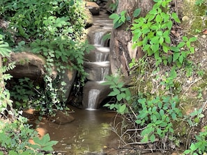 One of the 2 waterfalls on the property of the cabin!