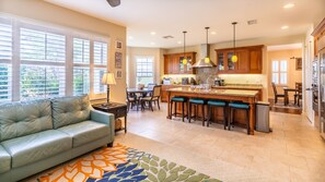 Large open concept kitchen with plenty of seating.