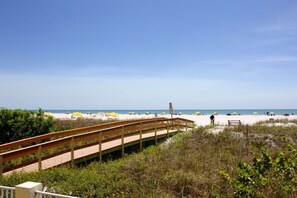 Our property has direct beach access, just pass this little bridge.