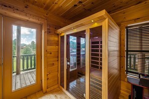 The infrared sauna is ready for you after a long day of walking, hiking, and simply having fun and adventure!