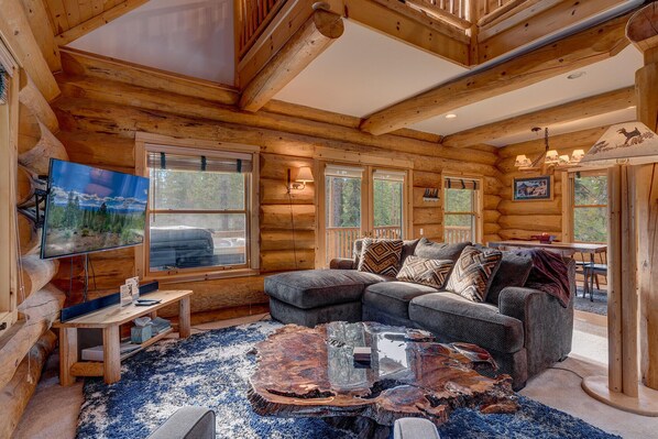 Living Room with Large Screen TV