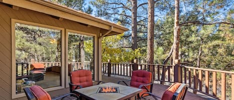 This home has 2 fire pits to enjoy after a long day adventuring!