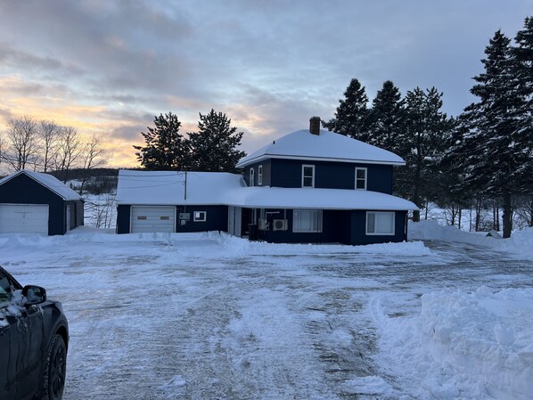 Front of home. Plenty of parking for all your trucks, trailers and snowmobiles! 