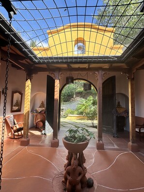 Inner courtyard from living room 