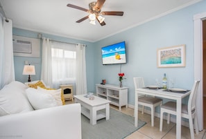 Dolphin (A) living room to relax and watch some TV after a long day in the sun