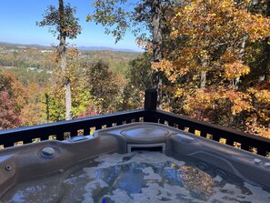 Hot tub just outside of lower level master suite