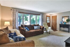 Comfy couches and throw blankets.