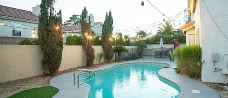 Backyard pool area