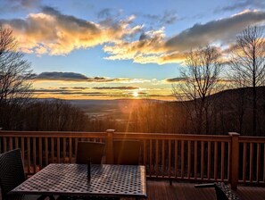 Views of Bunns Mountain from rear deck.