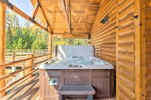 Covered Deck | Hot Tub | Mountain Views
