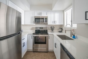 Fully stocked kitchen