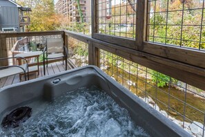 Hot Tub Overhanging The Mighty Roaring Fork Stream To Take In All The Beauty Nature Has To Offer!