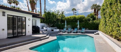 Soak in some Palm Spring rays poolside